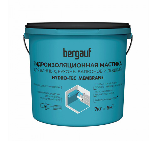 Мастика гидроизоляционная акриловая Bergauf Hydro-Tec Membrane 7 кг Мастика гидроизоляционная акриловая Bergauf Hydro-Tec Membrane 7 кг