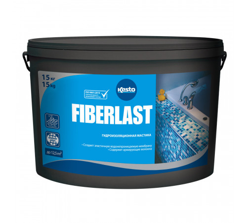 Гидроизоляция акриловая Kesto Fiberlast 15 кг