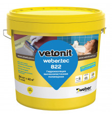 Гидроизоляция акриловая Vetonit Weber.tec 822 розовая 24 кг