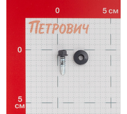 Саморезы кровельные с буром 19х5,5 мм металл-металл графитовый серый RAL 7024 Daxmer (250 шт.) Саморезы кровельные с буром 19х5,5 мм металл-металл графитовый серый RAL 7024 Daxmer (250 шт.)