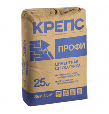 Штукатурка цементная Крепс Профи армированная 25 кг
