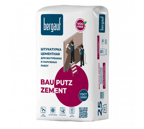 Штукатурка цементная Bergauf Bau Putz Zement 25 кг Штукатурка цементная Bergauf Bau Putz Zement 25 кг