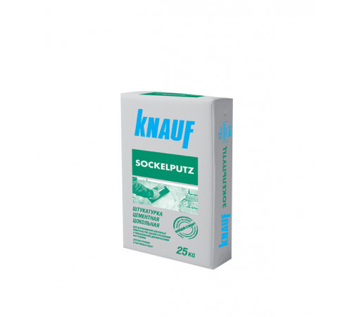 Штукатурка цементная Knauf Зокельпутц цокольная 25 кг Штукатурка цементная Knauf Зокельпутц цокольная 25 кг