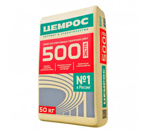 Цемент ЦЕМРОС М500 Д0 ЦЕМ I 42,5 50 кг Цемент ЦЕМРОС М500 Д0 ЦЕМ I 42,5 50 кг