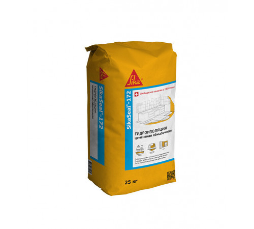Гидроизоляция цементная Sika Seal 172 тонкослойная 25 кг Гидроизоляция цементная Sika Seal 172 тонкослойная 25 кг