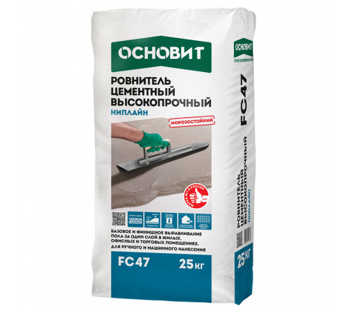 Ровнитель (стяжка пола) первичный Основит Ниплайн FC47 высокопрочный 25 кг Ровнитель (стяжка пола) первичный Основит Ниплайн FC47 высокопрочный 25 кг