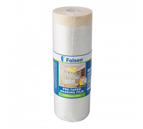 Пленка защитная Folsen с клейким краем 9 мкм 1,1х33 м (36,3 кв.м)
