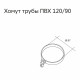 Хомут трубы пластиковый d87 мм Grand Line белый RAL 9003