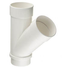 Тройник трубы Docke Lux пластиковый d100 мм 45° пломбир RAL 9003
