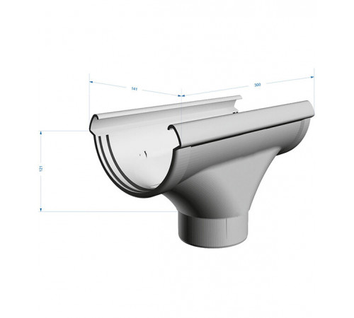Воронка желоба Docke Lux пластиковая d140-100 мм пломбир RAL 9003 Воронка желоба Docke Lux пластиковая d140-100 мм пломбир RAL 9003