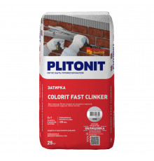 Затирка цементная для клинкера Plitonit Colorit Fast Clinker серая 25 кг