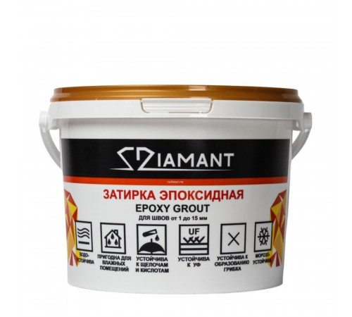Затирка эпоксидная под колеровку Diamant Color хамелеон 1 кг (208 цветов) Затирка эпоксидная под колеровку Diamant Color хамелеон 1 кг (208 цветов)