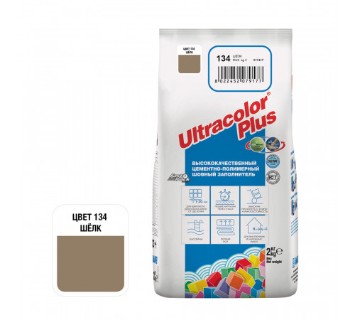Затирка цементная Mapei Ultracolor Plus 134 шелк 2 кг Затирка цементная Mapei Ultracolor Plus 134 шелк 2 кг