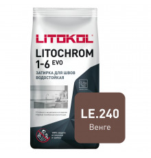 Затирка цементная Litokol Litochrom 1-6 EVO LE.240 венге 2 кг