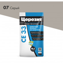 Затирка цементная Церезит CE 33 comfort 07 серая 5 кг