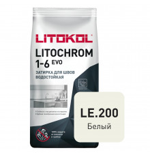 Затирка цементная Litokol Litochrom 1-6 EVO LE.200 белый 2 кг