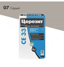 Затирка цементная Церезит CE 33 comfort 07 серая 25 кг