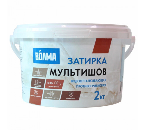 Затирка цементная Волма Мультишов венге 2 кг Затирка цементная Волма Мультишов венге 2 кг